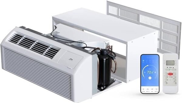 15,000 BTU Packaged Terminal A/C with Heat Pump (R32 Refrigerant) and 3.5 kW Electric Heater