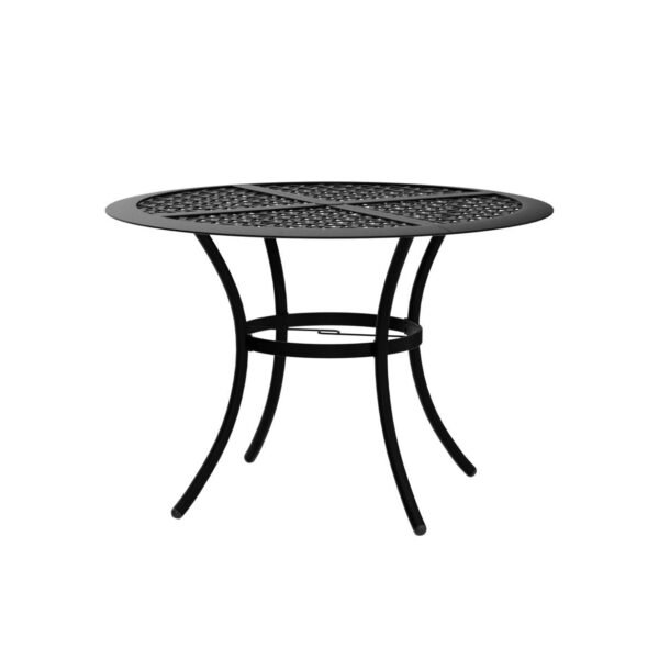 42.1" Outdoor Round Cast Wrought Iron Patio Metal Dining Table - Image 7