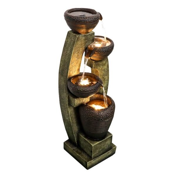 40” H Modern Outdoor Fountain - 4 Crocks Outdoor Garden Fountains - Image 5