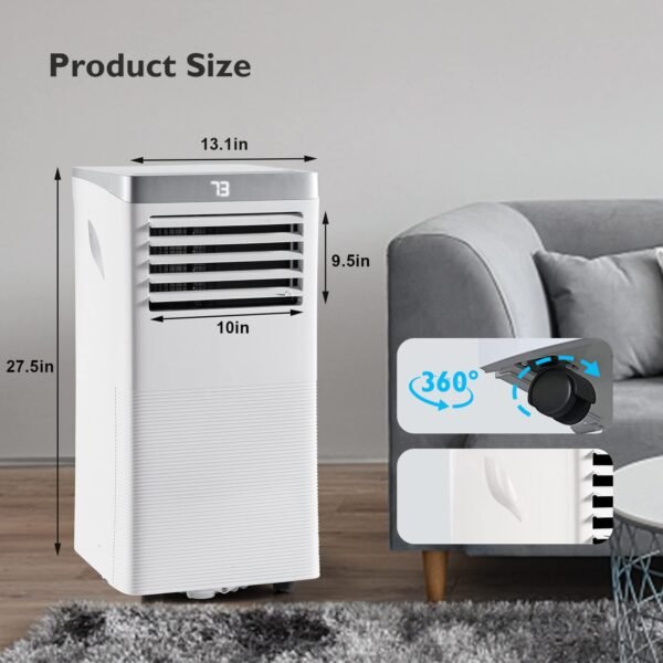 10,000 BTU Portable Air Conditioner and Heater, 4-IN-1 Dehumidifier, Fan W/Remote Control - Image 3