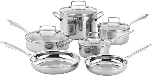 Classic Pots & Pans Set, 10 pcs Cookware Set