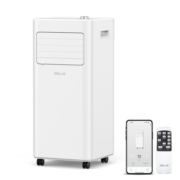 Smart WiFi Enabled 8000 BTU Portable Air Conditioner with Heat Pump