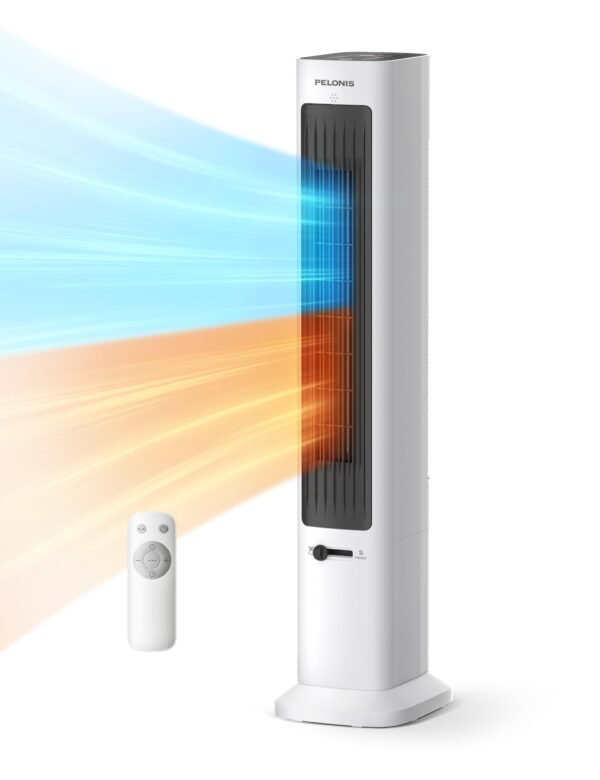 Oscillating Tower Fan and Heater Combo with Remote Control
