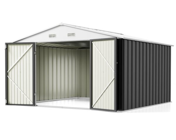 Outdoor Storage Shed 10 x 10 ft. Utility Tool Shed Metal Storage Garden Shed