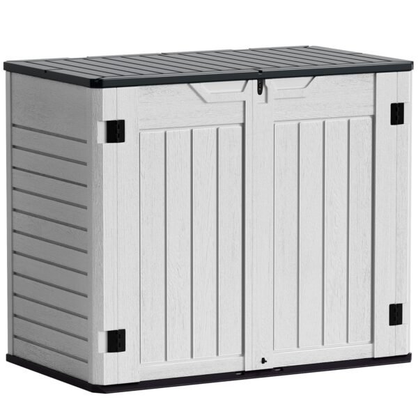 Outdoor Horizontal Resin Storage Sheds 34 Cu. Ft. Weather Resistant Resin Tool Shed