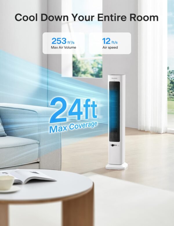 Oscillating Tower Fan and Heater Combo with Remote Control - Image 10