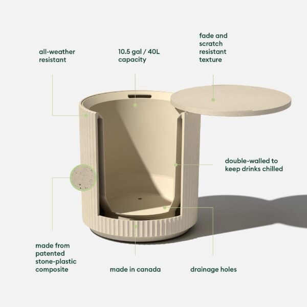 Outdoor Cooler Side Table - 2 in 1 - Image 9