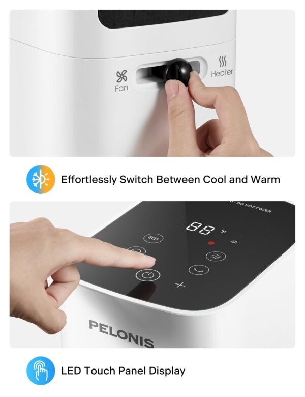 Oscillating Tower Fan and Heater Combo with Remote Control - Image 8