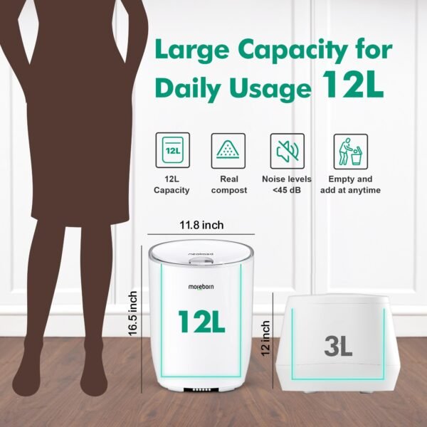 Moreborn by Neakasa 12L Larger Capacity Electric Kitchen Composter - Image 5