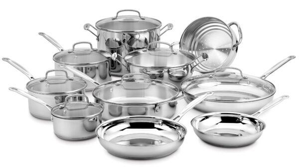 17-Piece Cookware Set, Chef's Classic Steel Collection 77-17N