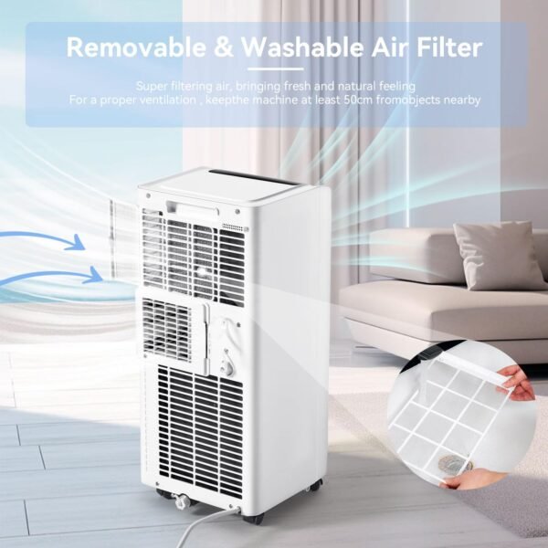 10,000 BTU Portable Air Conditioner and Heater, 4-IN-1 Dehumidifier, Fan W/Remote Control - Image 7