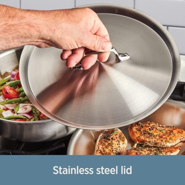 D3 3-Ply Stainless Steel Sauce Pan  For Restaurant or Home Kitchen - Image 4