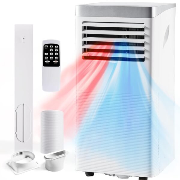 10,000 BTU Portable Air Conditioner and Heater, 4-IN-1 Dehumidifier, Fan W/Remote Control