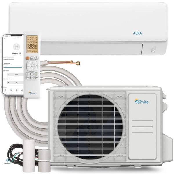 AURA Series Mini Split Air Conditioner Inverter Heat Pump, 24000 BTU
