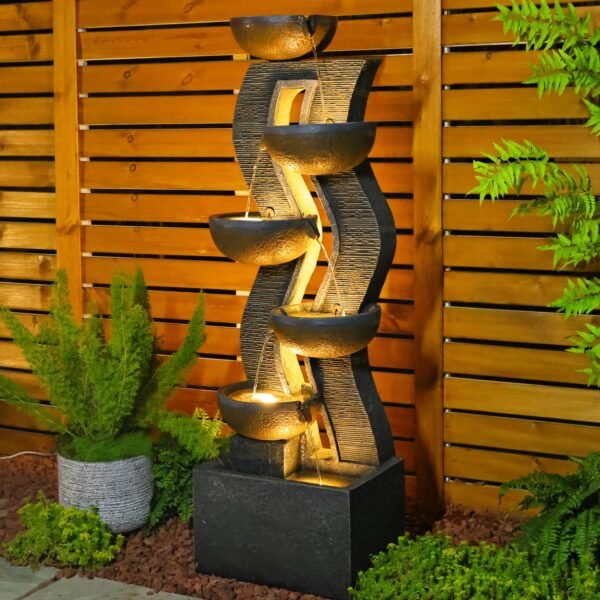 6-Tiered Garden Fountains Outdoor - 52.8''H
