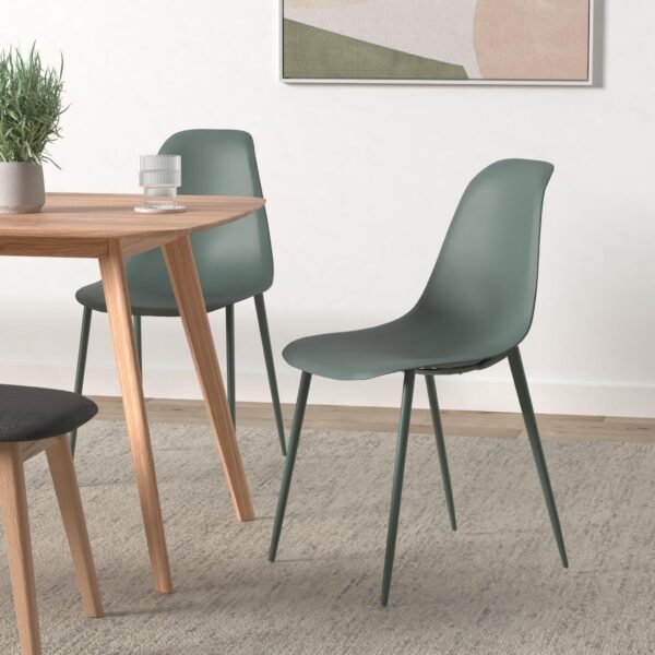 Isla Modern Kitchen Chairs Set of 4 - Plastic Dining Chair - Image 10