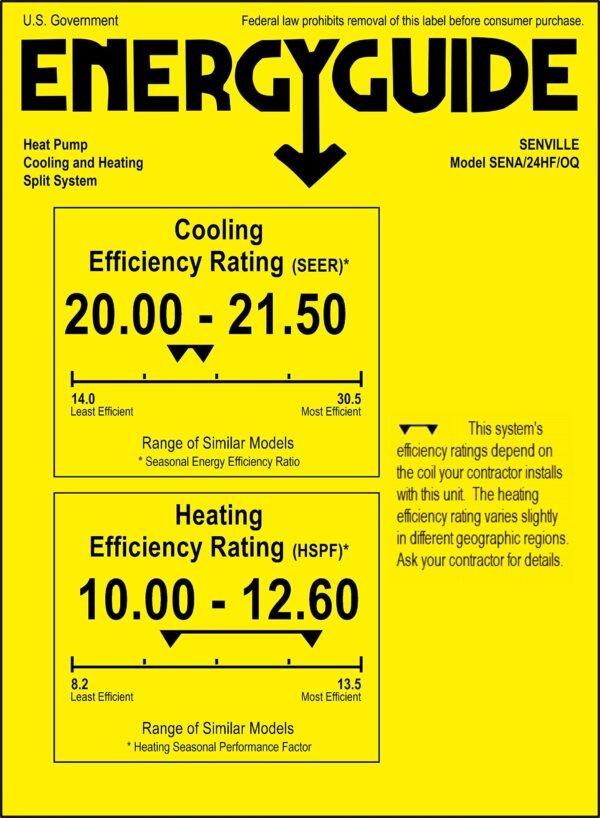 AURA Series Mini Split Air Conditioner Inverter Heat Pump, 24000 BTU - Image 2