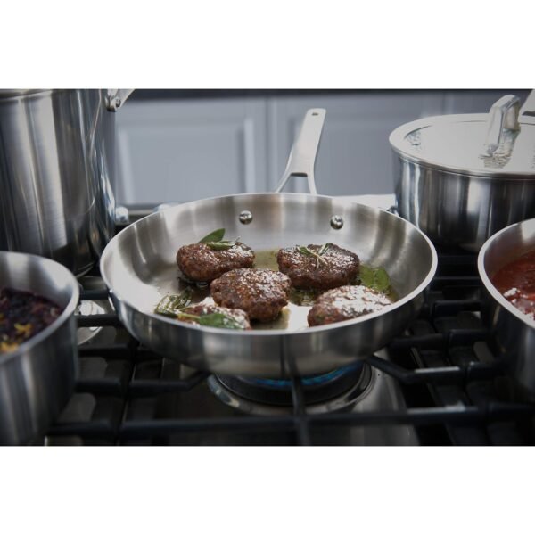Stainless Steel Kitchen Cookware, 11-Piece Pots and Pans Set - Image 9