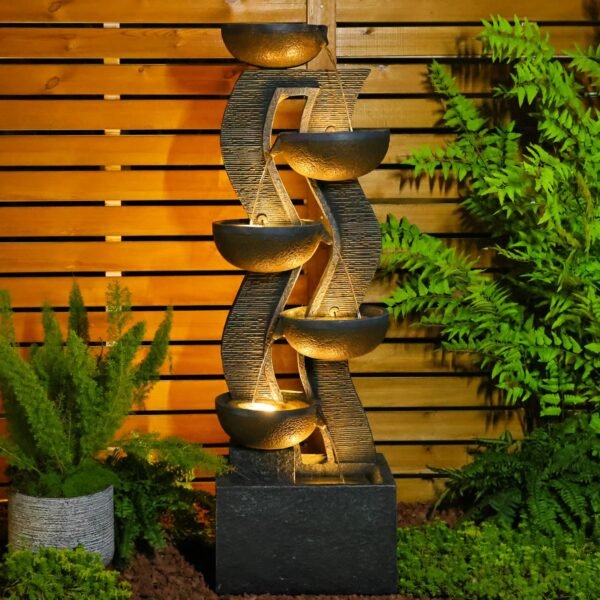 6-Tiered Garden Fountains Outdoor - 52.8''H - Image 5