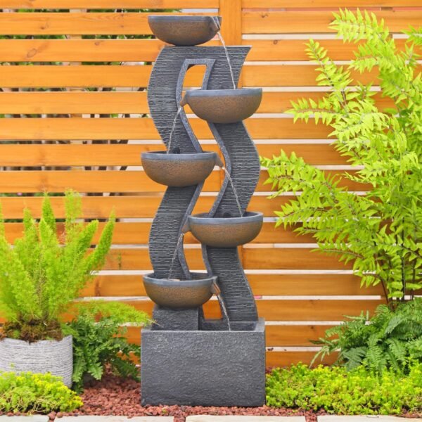6-Tiered Garden Fountains Outdoor - 52.8''H - Image 9