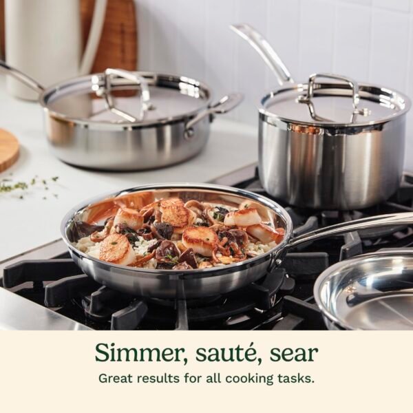 12 Piece Cookware Set, MultiClad Pro Triple Ply, Silver, MCP-12N - Image 6