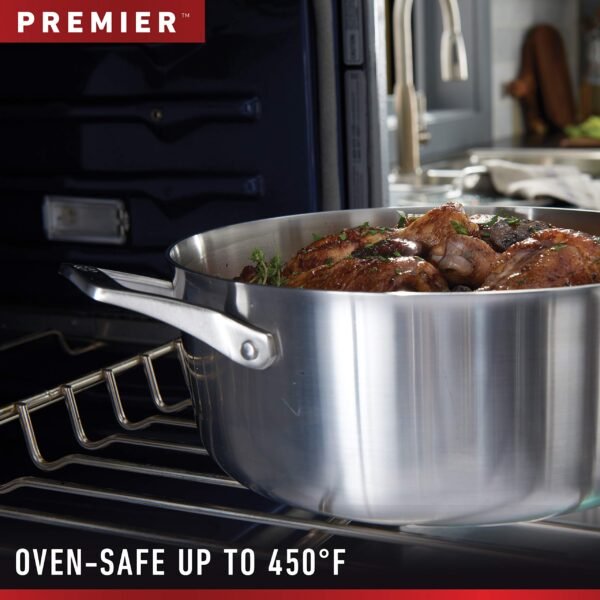 Stainless Steel Kitchen Cookware, 11-Piece Pots and Pans Set - Image 11