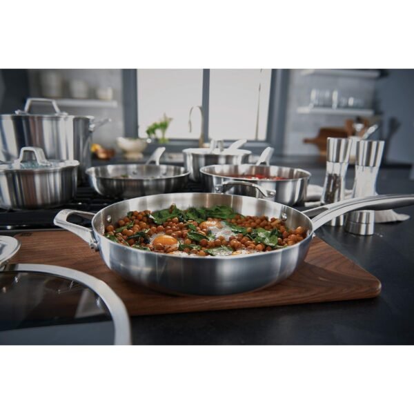 Stainless Steel Kitchen Cookware, 11-Piece Pots and Pans Set - Image 7