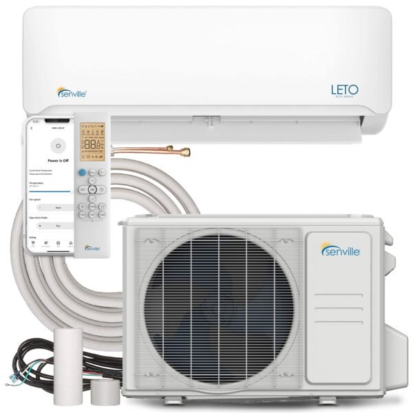 LETO Series Mini Split Air Conditioner Heat Pump, 12000 BTU 110/120V