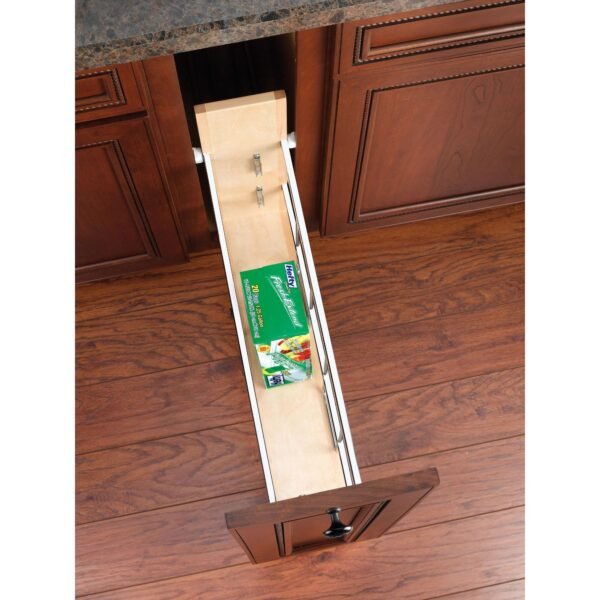 5" Pull Out Wooden Bakeware Organizer Shelf for Base Kitchen Cabinets - Image 7