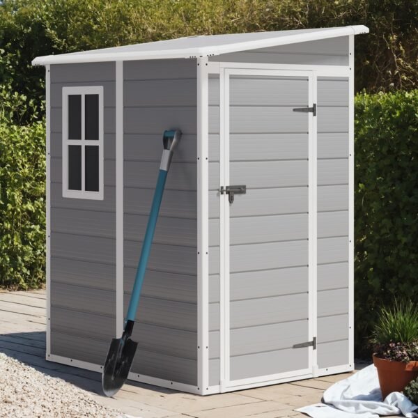 5' x 4' Resin Weather Resistant Outdoor Storage Shed with Floor - Image 6