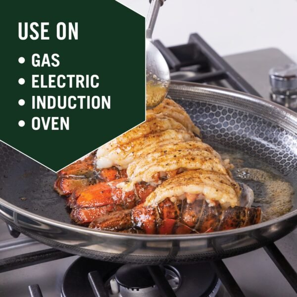 Hybrid Nonstick 12-Inch Fry Pan Compatible with All Cooktops - Image 4