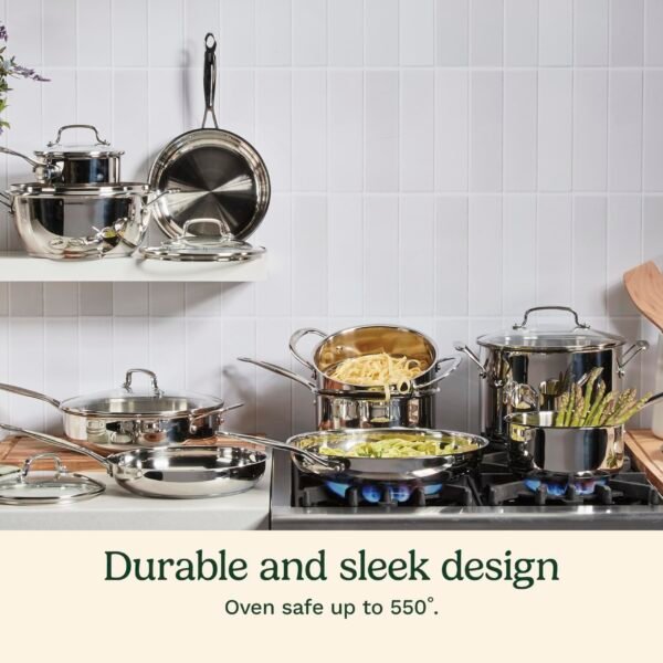 17-Piece Cookware Set, Chef's Classic Steel Collection 77-17N - Image 6