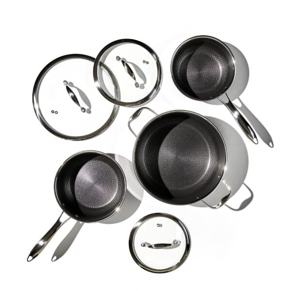 Hybrid Nonstick 6-Piece Pot Set with Trivets, 2, 3, and 8-Quart Pots - Image 6