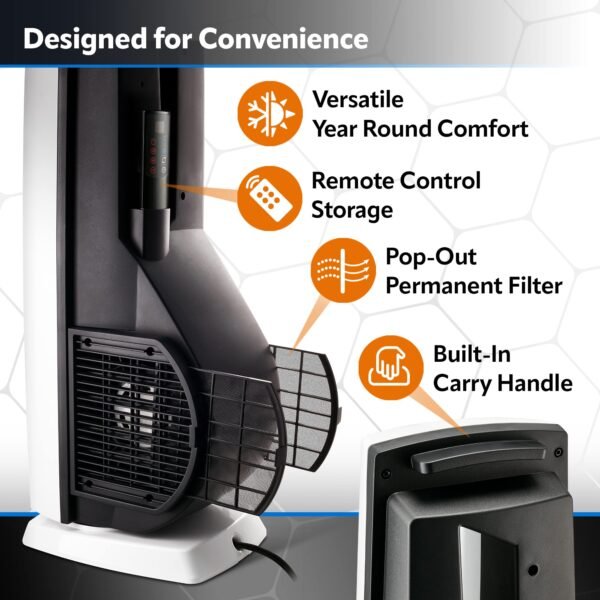 Oscillating Hybrid Fan and Space Heater for Home, All Season High Velocity Hybrid - Image 7