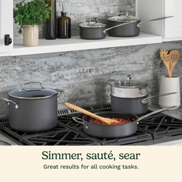 Cuisinart 17-Piece Cookware Set, Chef's Classic Nonstick Hard Anodized, 66-17 - Image 5