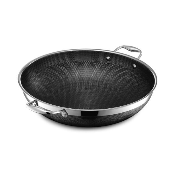 Hybrid Nonstick 14-Inch Wok Compatible with All Cooktops - Image 5