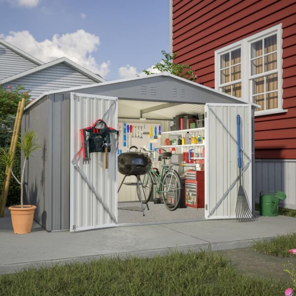 10 x 8 FT Outdoor Storage Shed, Metal Shed - Image 2